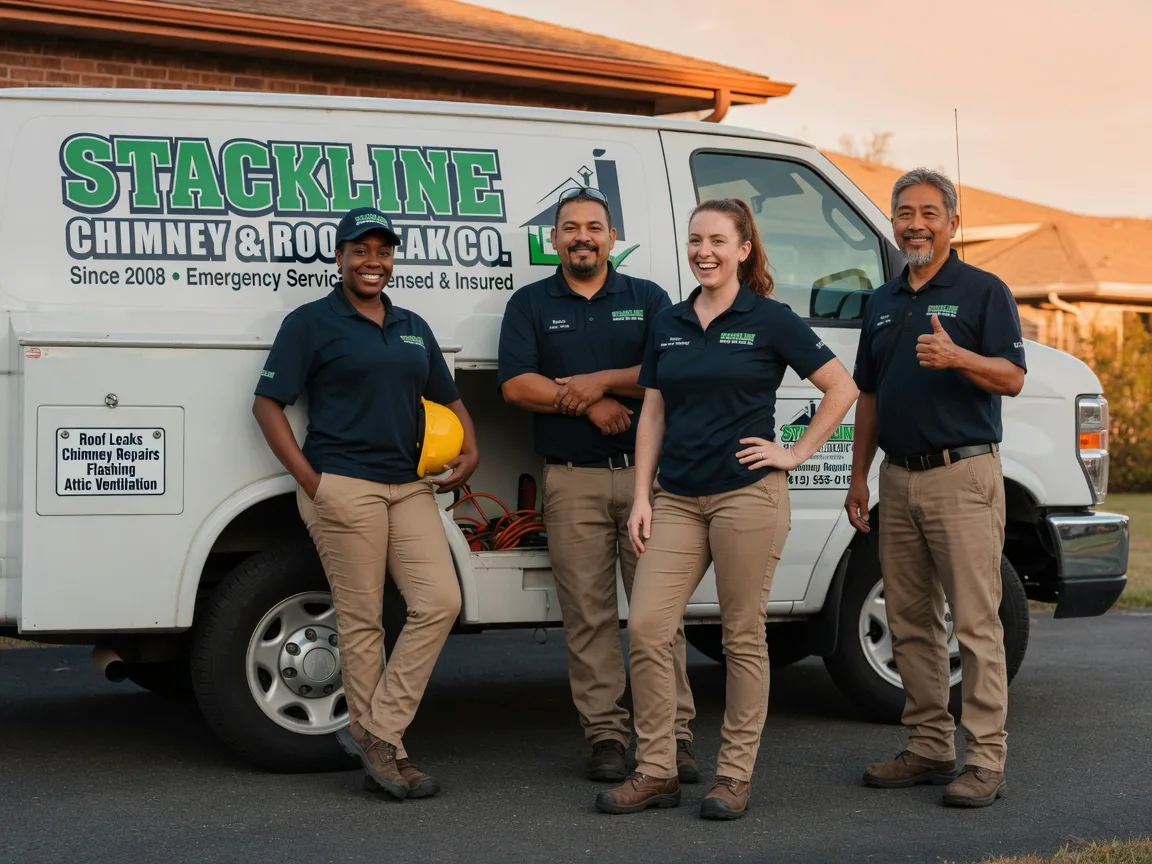 Chimney flashing repair company in Del City, OK